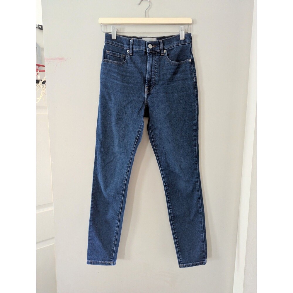 Everlane High Rise Ankle Skinny Jeans Medium Blue Wash Size 27